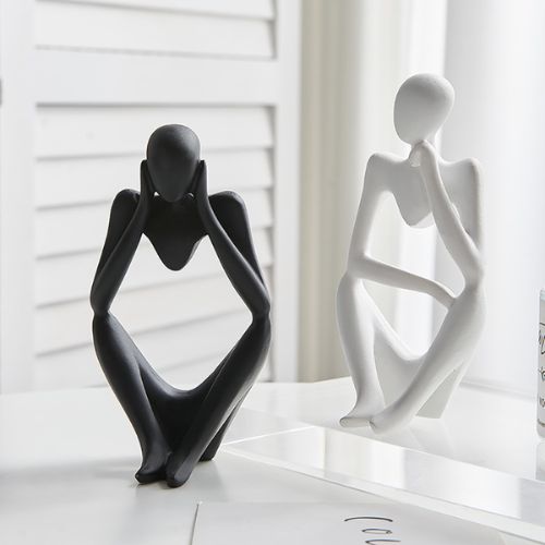 Nordic Art Abstract Thinker Statue