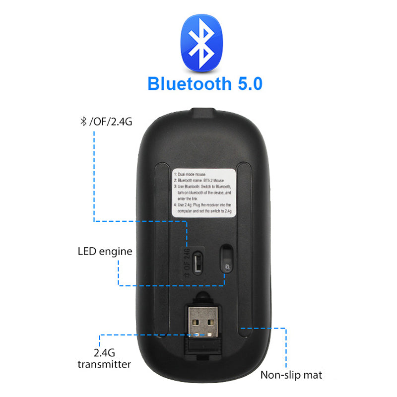 mouse at led bluethoot and wireless