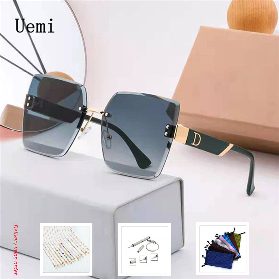 Fashion Luxury Rimless Sunglasses